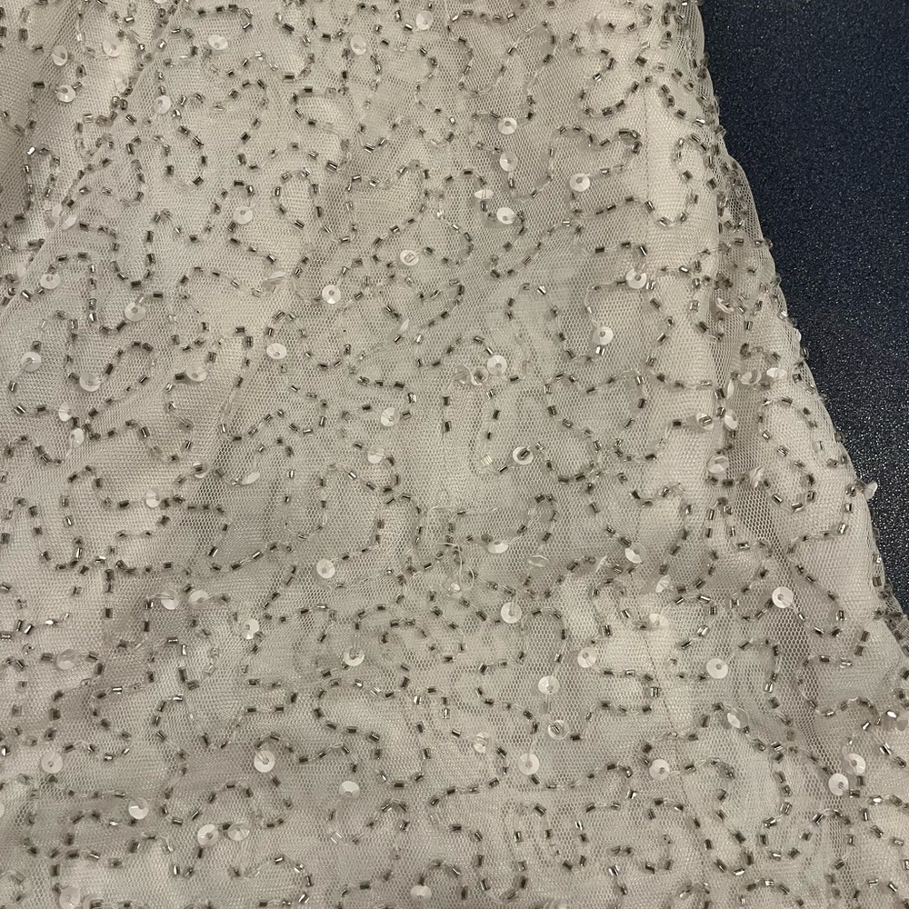 Silver sequin two piece prom dress - Picture 8 of 12